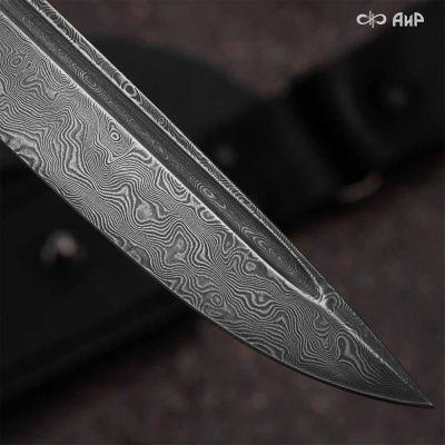 Финка-2 Вача (карельская береза) дамасская сталь ZDI-1016  - Компания «АиР»