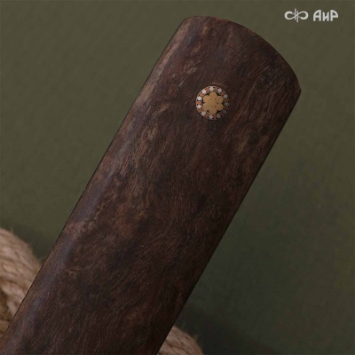 Сербский нож ЦМ (стабилизированная карельская береза коричневая, мокуме гане, кастомная заточка), дамасская сталь ZDI-1016 - Компания «АиР»