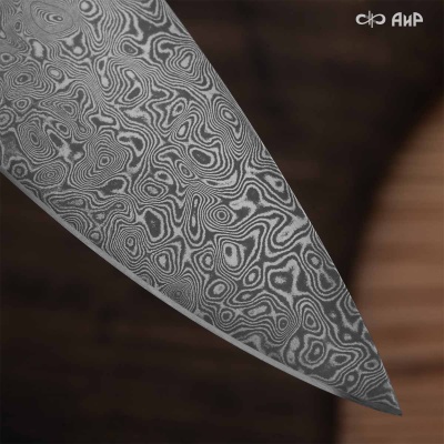 Набор Поварской-3 (композит с алюминиевой микросеткой волны, черный) дамасская сталь ZDI-1016 - Компания «АиР»