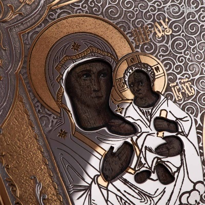 Икона Божией Матери в окладе Умиление (икона заказчика, XIX в.), Артикул: 39154 - Компания «АиР»