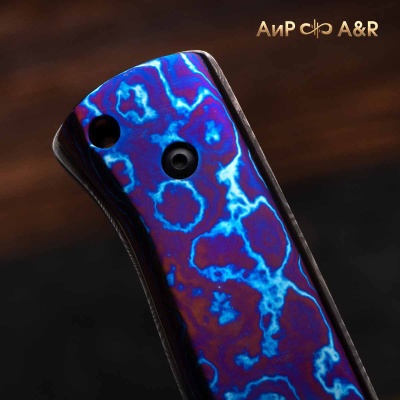 Стриж (ЗлаТи (ZlaTi, узор дикий) дамасская сталь ZDI-1016, узор пирамида нью - Компания «АиР»