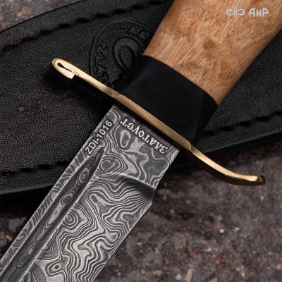 Финка-2 Вача (карельская береза) дамасская сталь ZDI-1016  - Компания «АиР»