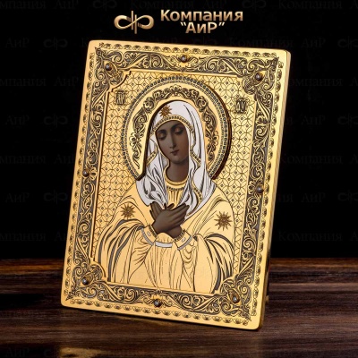 Икона Божией Матери в окладе Умиление, с цирконами - Компания «АиР»
