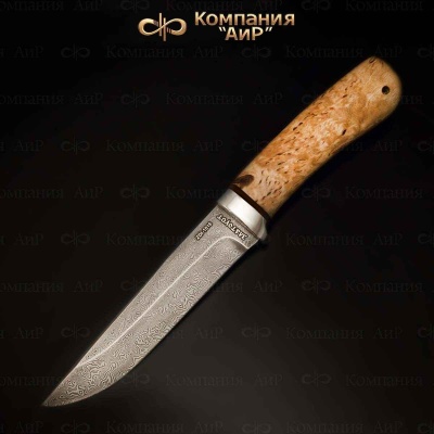 Лиса (карельская береза) дамасская сталь ZDI-1016  - Компания «АиР»