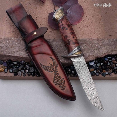 Нож Чернокрылый павлин, авторские ножны, Артикул: 39240 - Компания «АиР»