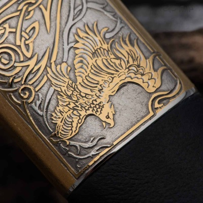Нож Лиса с сюжетом Орел на воле, комбинированные ножны, Артикул: 37451 - Компания «АиР»