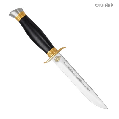 Набор Железный Феликс & Финка-2 НКВД с золотом, 40Х10С2М, кожаные ножны - Компания «АиР»