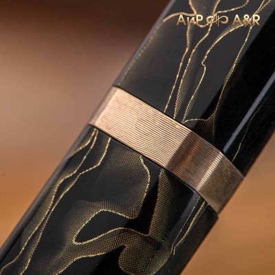 Нож Айкути, дамасская сталь ZDI-1016, композит с латунью, фути и хабаки мокуме гане - Компания «АиР»