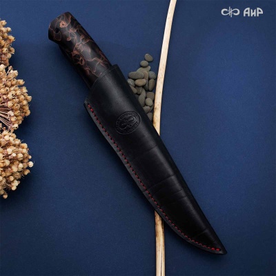 Бекас (композит, медная микросетка волны, ЗлаТи (ZlaTi) дамасская сталь ZDI-1016, узор дикий - Компания «АиР»