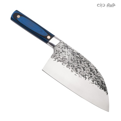 Сербский нож ЦМ (G10 черно-синий, мозаичные пины, кастомная заточка) - Компания «АиР»