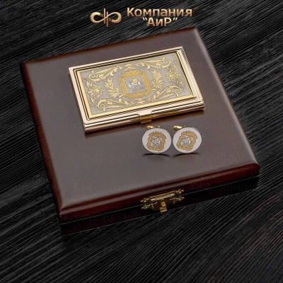  Набор: визитница карманная, запонки с гербом Челябинской области - Компания «АиР»