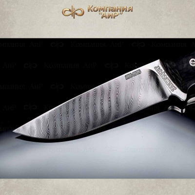 Стриж (карбон черный) дамасская сталь ZDI-1016, узор твист - Компания «АиР»