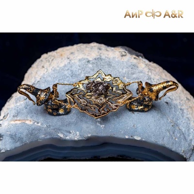 Сувенир Звездочеты, голубой агат, Сихотэ-Алинский метеорит, Артикул: 36899  - Компания «АиР»