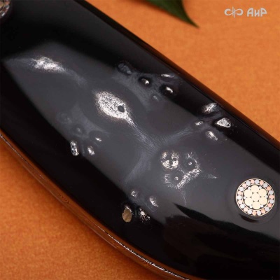 Нож Котэ, ювелирный полимер, латунь, чернение серебра, дамасская сталь ZDI-1016, твист, Артикул: AF0000022695 - Компания «АиР»