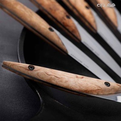 Набор стейковых ножей ЦМ (карельская береза) - Компания «АиР»