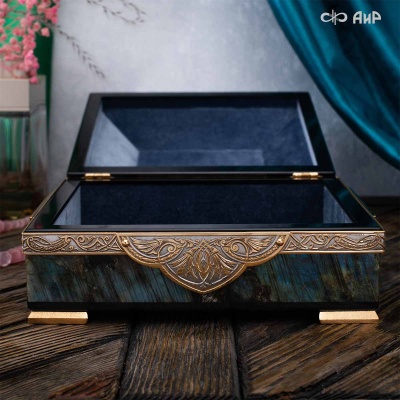 Шкатулка из лабрадорита Таинственная ночь, Артикул: 39158, Под заказ - Компания «АиР»