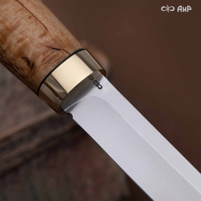 Финка Сканди Мини (карельская береза, латунь) - Компания «АиР»