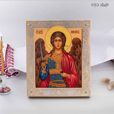Икона в окладе Архангел Михаил, Артикул: 39159 - Компания «АиР»
