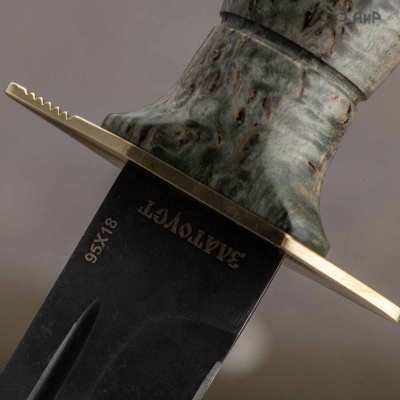 НР-43 Вишня (стабилизированная карельская береза зеленая, латунь, дол, стоунвош) - Компания «АиР»