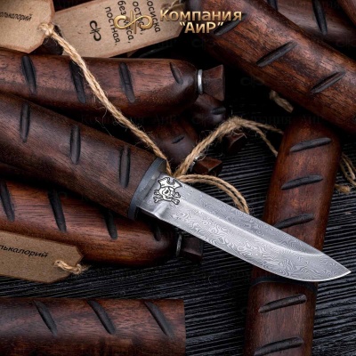   Нож Сосиска, дамасская сталь ZDI-1016, Артикул: AF0000011659 - Компания «АиР»