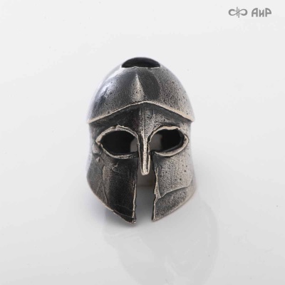 Бусина Шлем большой на темляк (литье, латунь, чернение серебра) - Компания «АиР»