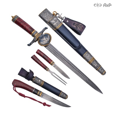  Гарнитур охотничий Царская охота, с хиршфангером, Артикул: 39191 - Компания «АиР»