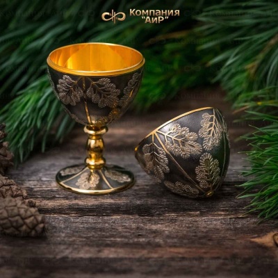 Яйцо сувенирное Цветущая сосна с лавандовыми фианитами, Артикул: 35738   - Компания «АиР»