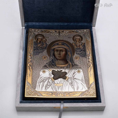 Икона Божией Матери в окладе Умиление (икона заказчика, XIX в.), Артикул: 39154 - Компания «АиР»