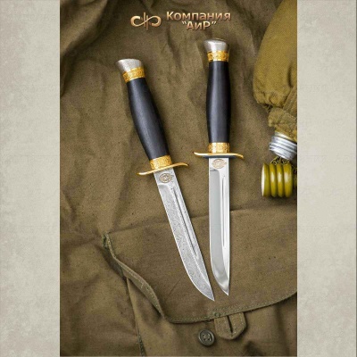  Нож Финка-2 НКВД с золотом, 40Х10С2М, комбинированные ножны Артикул: 37369 - Компания «АиР»