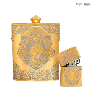 Фляжка с зажигалкой, сюжет Рысь, Артикул: 1249 - Компания «АиР»