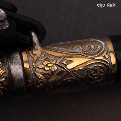  Нож Лиса с сюжетом Лисы на охоте, комбинированные ножны, Артикул: 38906 - Компания «АиР»