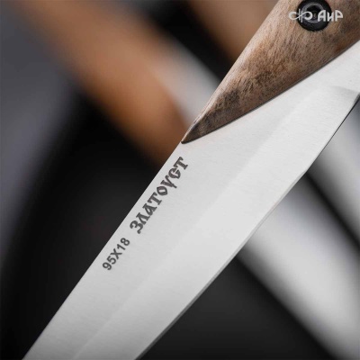 Набор стейковых ножей ЦМ (карельская береза) - Компания «АиР»