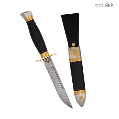  Нож Финка-2 НКВД с золотом, ZDI-1016, комбинированные ножны Артикул: 38041 - Компания «АиР»