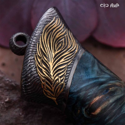 Нож Чернокрылый павлин, авторские ножны, Артикул: 39239 - Компания «АиР»