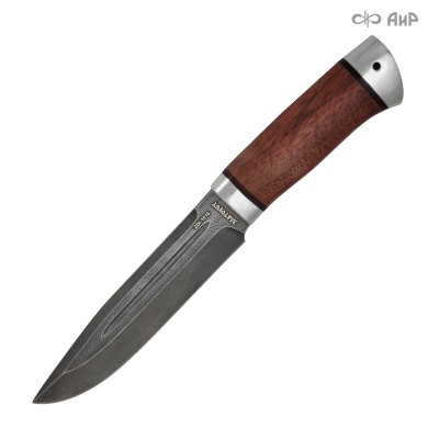 Селигер (орех, с тыльником) дамасская сталь ZDI-1016 - Компания «АиР»