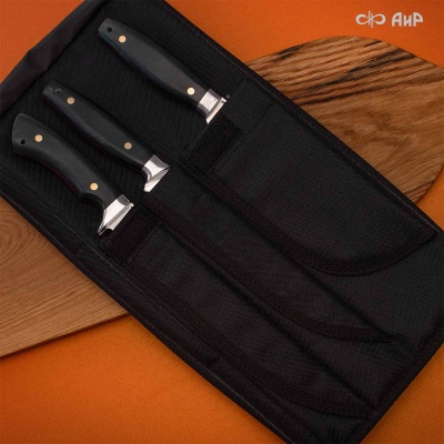 Набор Таймень (микарта темно-зеленая с красной подложкой, кастомная заточка) - Компания «АиР»