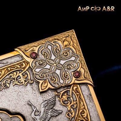 Книга в окладе Омар Хайям. Рубаи с красными корундами, Артикул: 36886 - Компания «АиР»