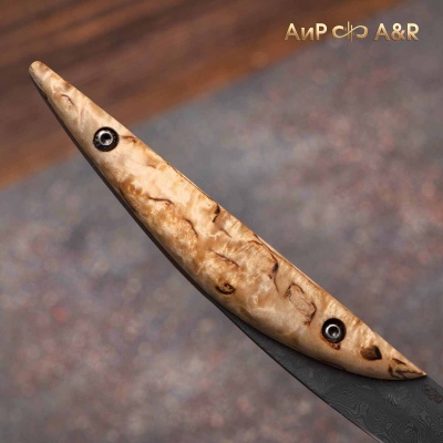 Набор стейковых ножей ЦМ (карельская береза) дамасская сталь ZDI-1016 - Компания «АиР»