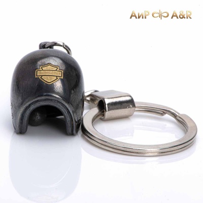 Колокольчик Шлем Harley (литье, латунь, чернение серебра) - Компания «АиР»