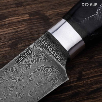 Набор Поварской-3 (композит с алюминиевой микросеткой волны, черный) дамасская сталь ZDI-1016 - Компания «АиР»