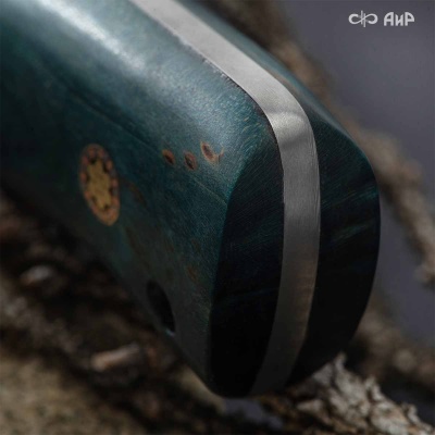 Стриж (стабилизированная карельская береза зеленая) дамасская сталь ZDI-1016 - Компания «АиР»